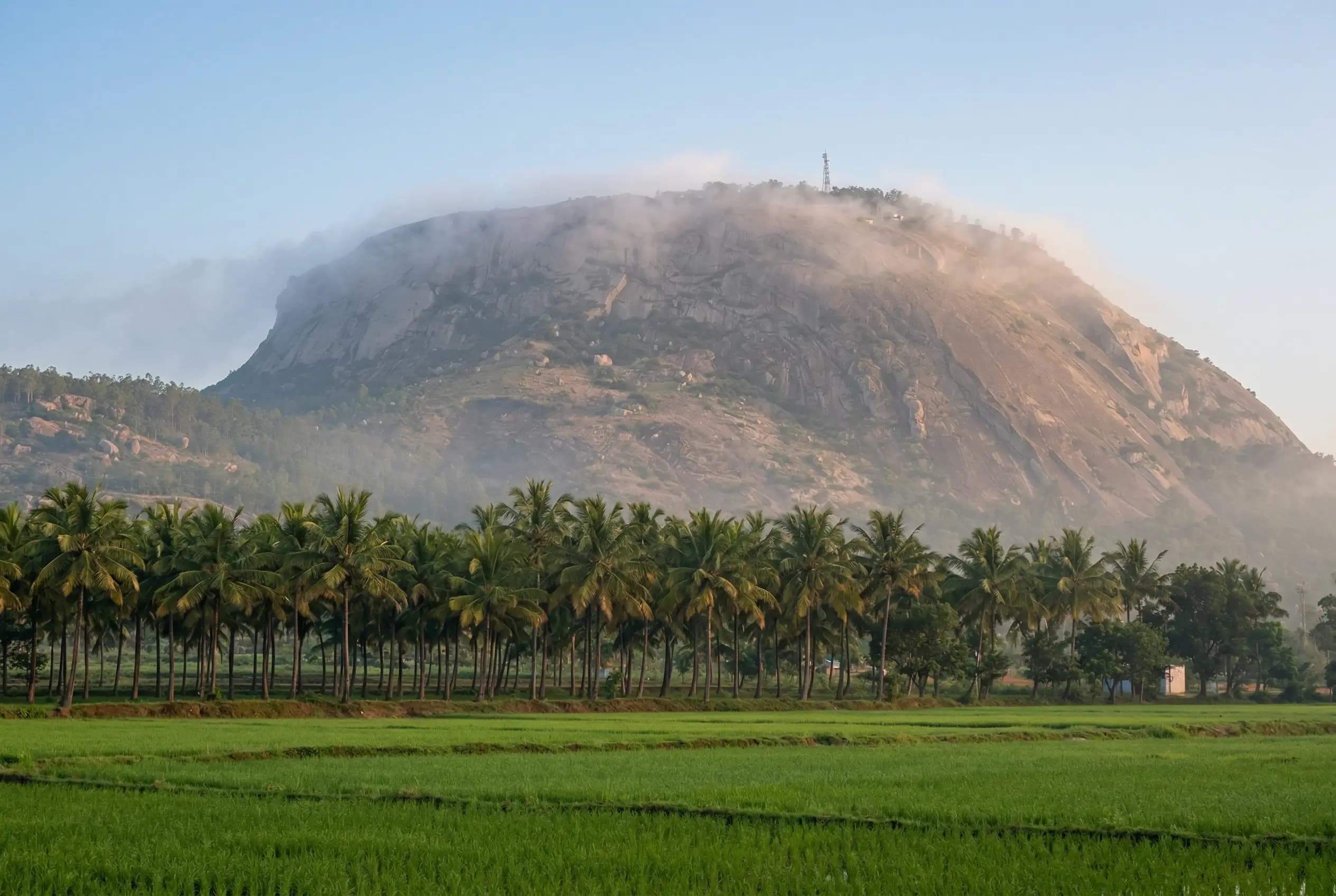 Custom villa under construction in Nandhi Hills by SSS Design & Constructions